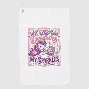 Unicorn Not Everyone Deserves My Sparkles Stylish  Golf Towel