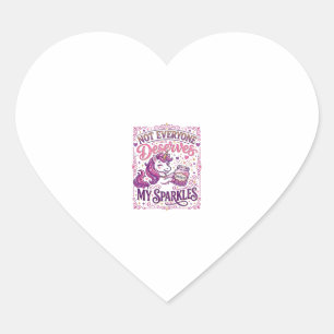 Unicorn Not Everyone Deserves My Sparkles Stylish Heart Sticker