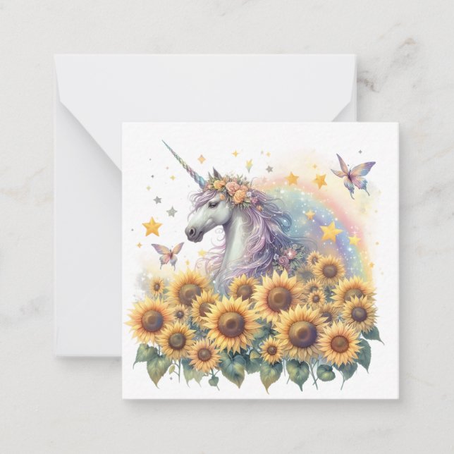 Unicorn Note Card (Front)