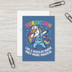 Unicorn Nurse Energy Bright and Magical  Business Card