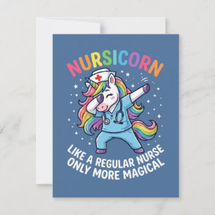 Unicorn Nurse Energy Bright and Magical Card