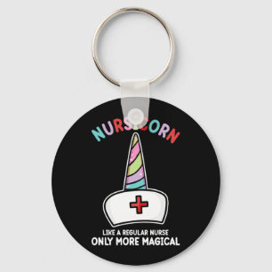 Unicorn Nurse Funny Nursicorn Rainbow Nursing Life Key Ring