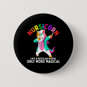 Unicorn Nurse Funny Nursicorn Rainbow Nursing Rn G 6 Cm Round Badge