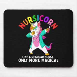 Unicorn Nurse Funny Nursicorn Rainbow Nursing Rn G Mouse Pad