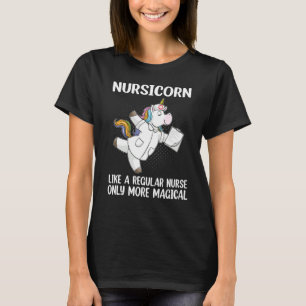 Unicorn Nurse Funny Nursicorn Rainbow Nursing RN W T-Shirt