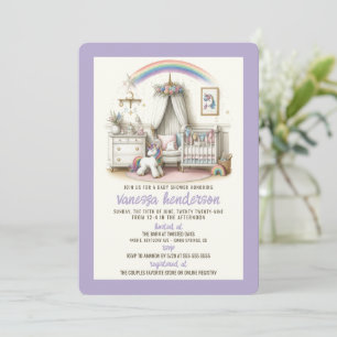 Unicorn Nursery Baby Shower Invitation