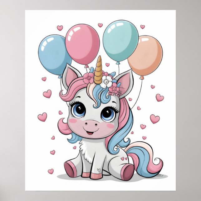 Unicorn nursery poster (Front)