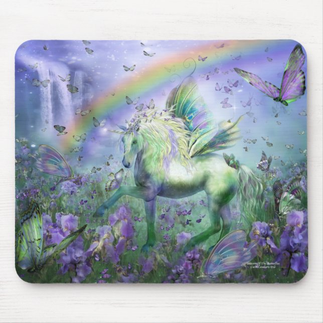 Unicorn Of The Butterflies Mousepad (Front)