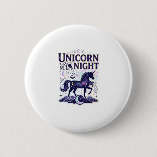 Unicorn of the Night Graphic Design Zazzle Design_ 6 Cm Round Badge