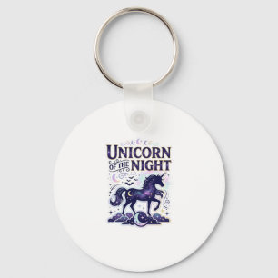 Unicorn of the Night Graphic Design Zazzle Design_ Key Ring