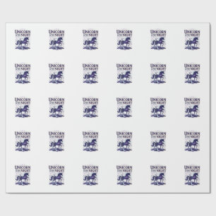 Unicorn of the Night Graphic Design Zazzle Design_ Wrapping Paper