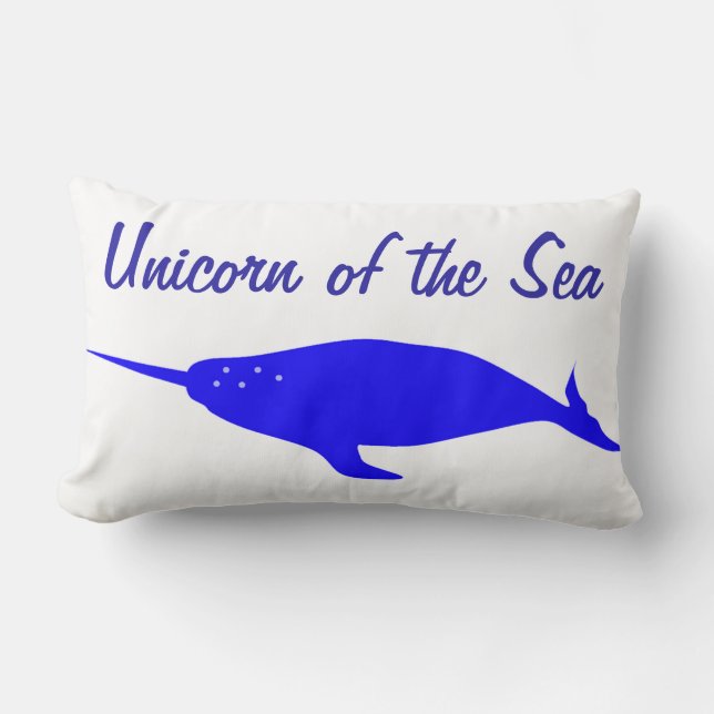 Unicorn of the Sea Lumbar Cushion (Front)