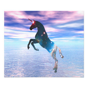 Unicorn of the stars photo print
