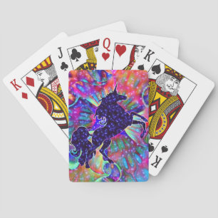 UNICORN OF THE UNIVERSE multicolored Playing Cards