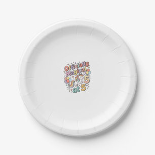 Unicorn Officially Magical at 5 Whimsical White Ba Paper Plate