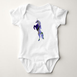 Unicorn Old Scooter Baby Jersey Bodysuit, White Baby Bodysuit