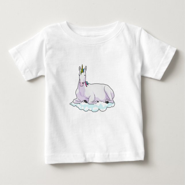 Unicorn on Cloud Baby T-Shirt (Front)