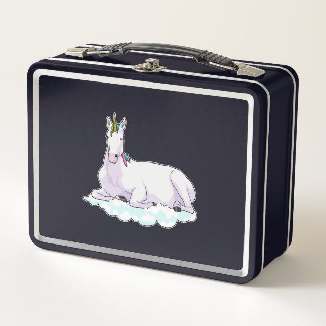 Unicorn on Cloud Metal Lunch Box (Front)