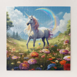 Unicorn on Meadow Jigsaw Puzzle