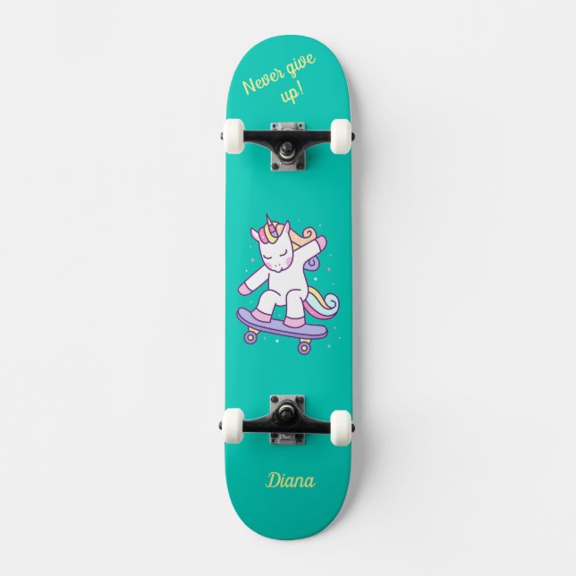 Unicorn on skateboard for kids (Front)