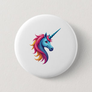 Unicorn on Snowboard - Funny Ski and Wintersports  6 Cm Round Badge