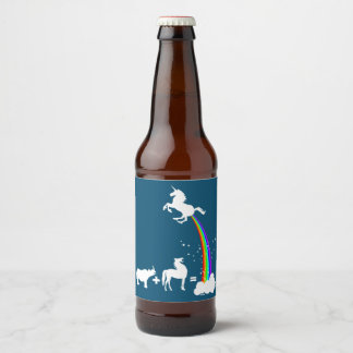Unicorn origin beer bottle label