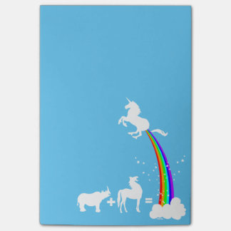 Unicorn origin post-it notes