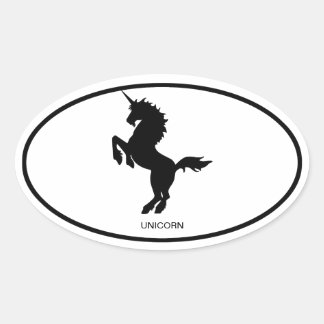 Unicorn Oval Sticker