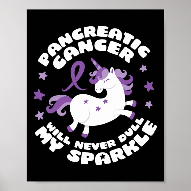 Unicorn Pancreatic Cancer Fun  Poster (Front)