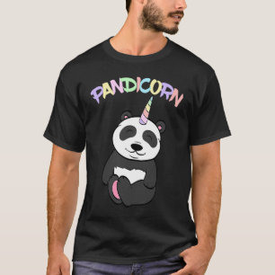 Unicorn Panda Colourful Bamboo Animal Rainbow Pand T-Shirt