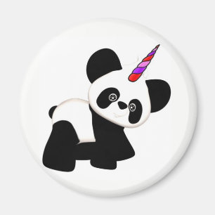 Unicorn Panda. Pandacorn Magnet