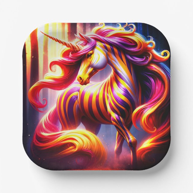 Unicorn Paper Plate (Front)