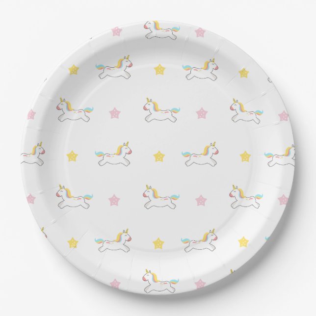 Unicorn Paper Plate  (Front)