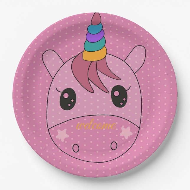 unicorn Paper Plate (Front)