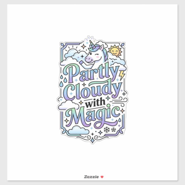 Unicorn Partly Cloudy with Magic Commercial Vector (Sheet)