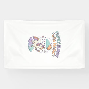 Unicorn Partly Cloudy with Magic Trendy T-Shirt De Banner