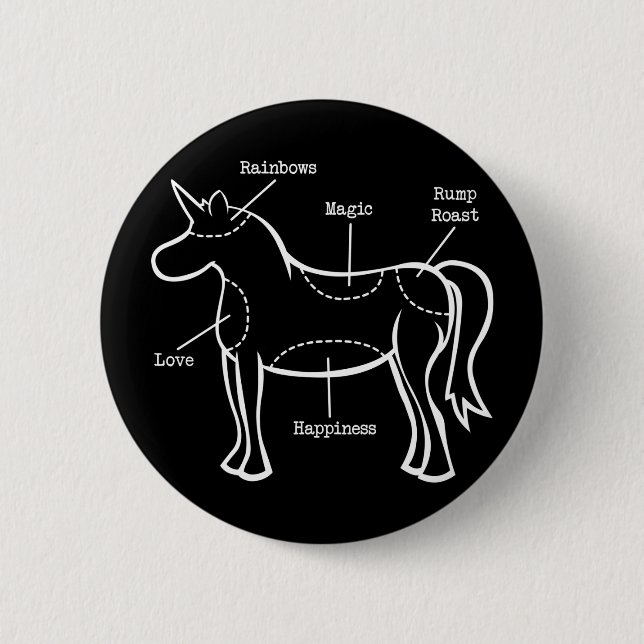 Unicorn Parts 6 Cm Round Badge (Front)