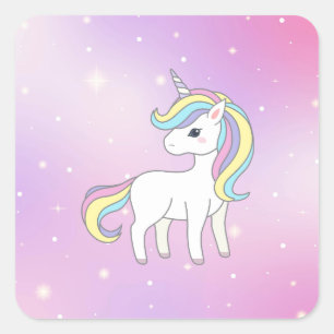 Unicorn Party Collection! Square Sticker