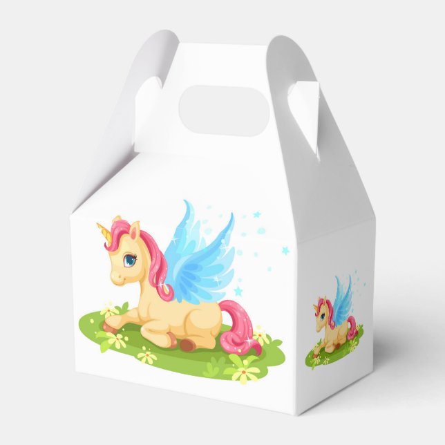 Unicorn Party Favour Box (Front Side)