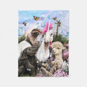 Unicorn Party Fleece Blanket