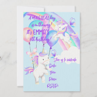 Unicorn Party Invitation