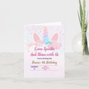 Unicorn party invitation