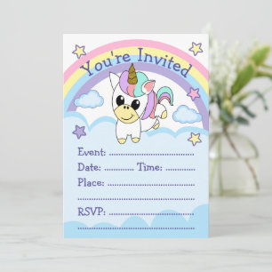 Unicorn Party Invitation