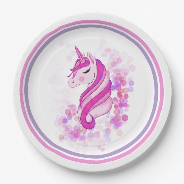 Unicorn Party Plate (Front)