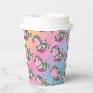 Unicorn Party Rainbow Paper Cups