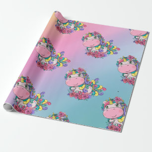 Unicorn Party rainbow pride Wrapping Paper