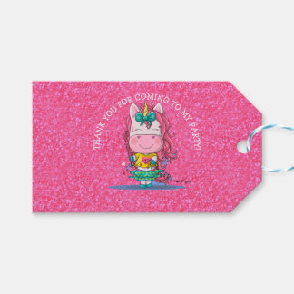 Unicorn Party Rainbow Thank you Gift Tags