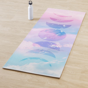 Unicorn Pastel Clouds Moon Phases #1 Yoga Mat