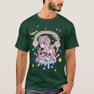 Unicorn Pastel Goth Cute Creepy Gothic Kawaii Menh T-Shirt