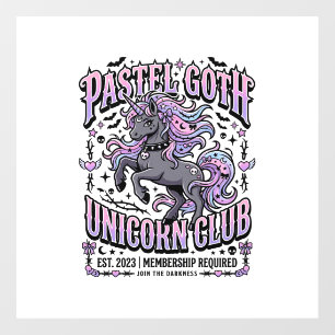 Unicorn Pastel Goth Unicorn Club Commercial Sticke